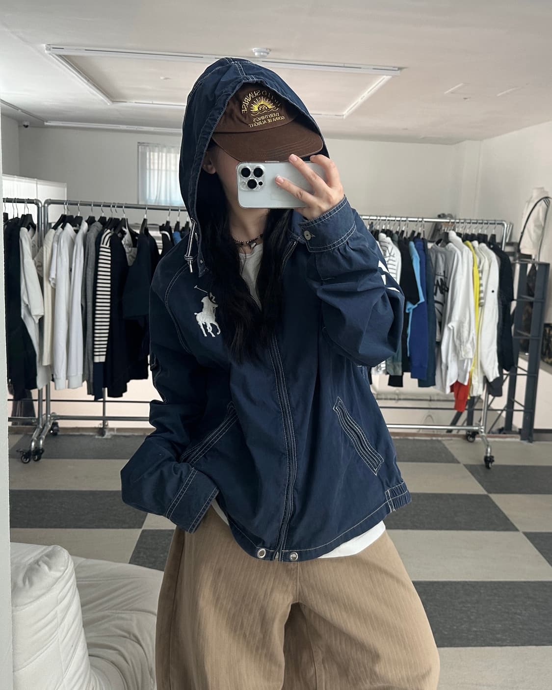 폴로 랄프로렌 네이비 사파리 후드 자켓  상품이미지10