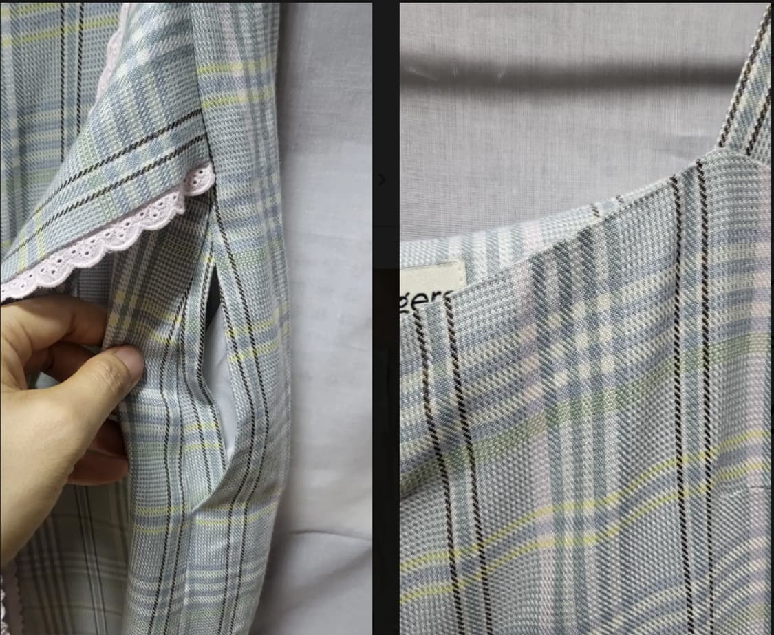 마가린핑거스 체크 뷔스티에 롱 원피스 상품이미지5