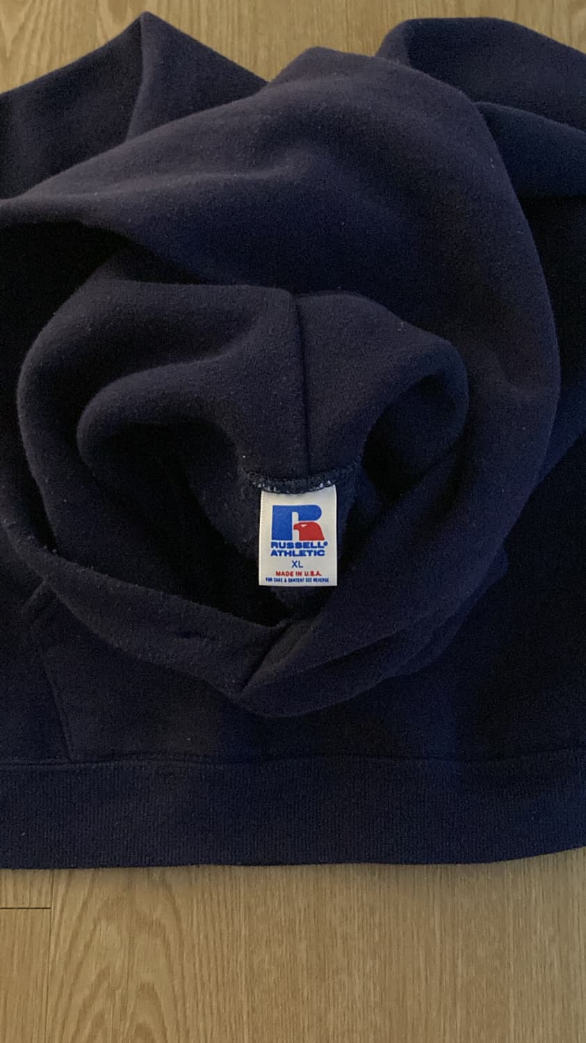 80s 러셀 후디 네이비 made in usa XL 상품이미지2