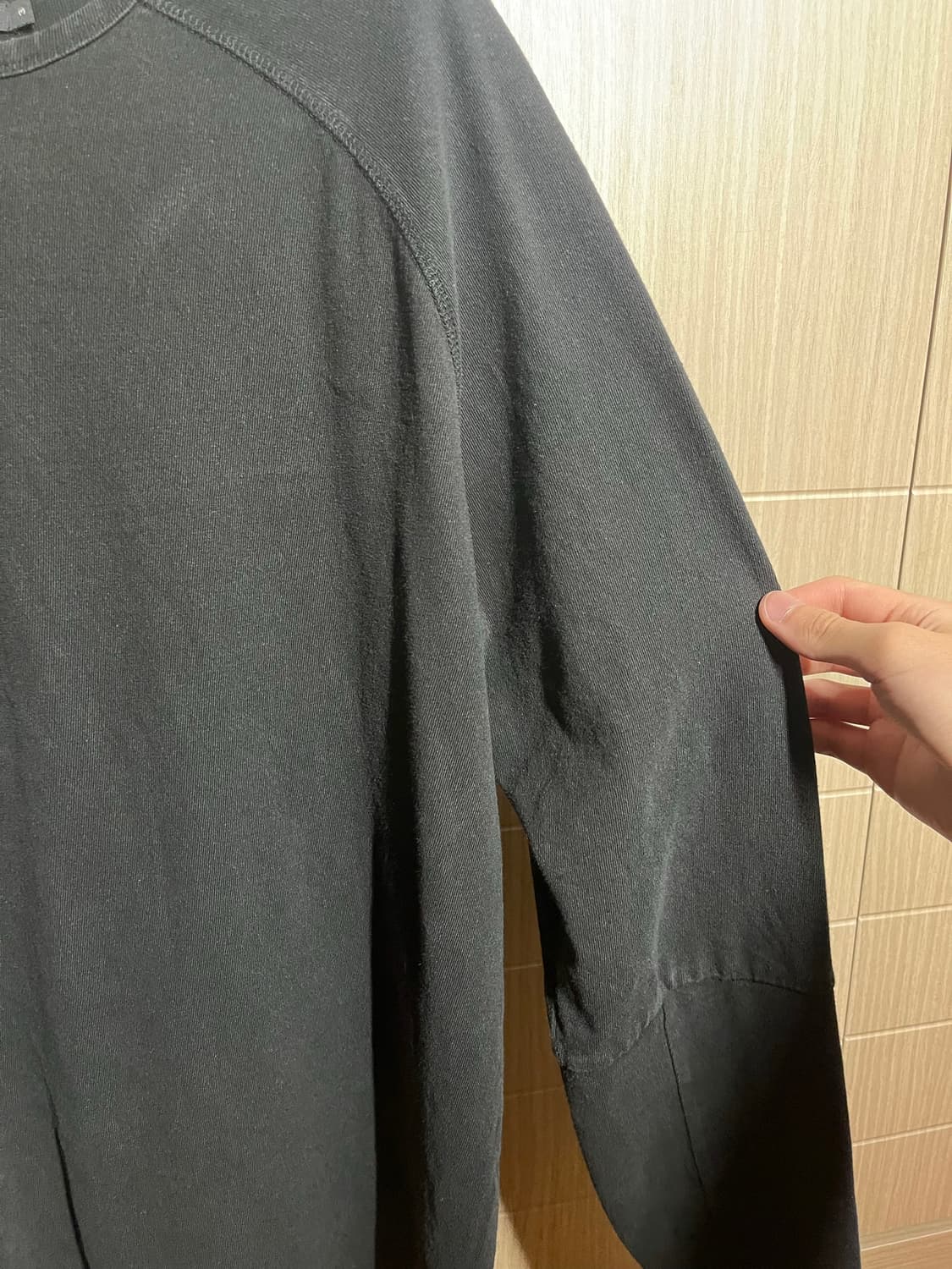 해칭룸 Double sleeve tee 블랙 3사이즈 상품이미지6