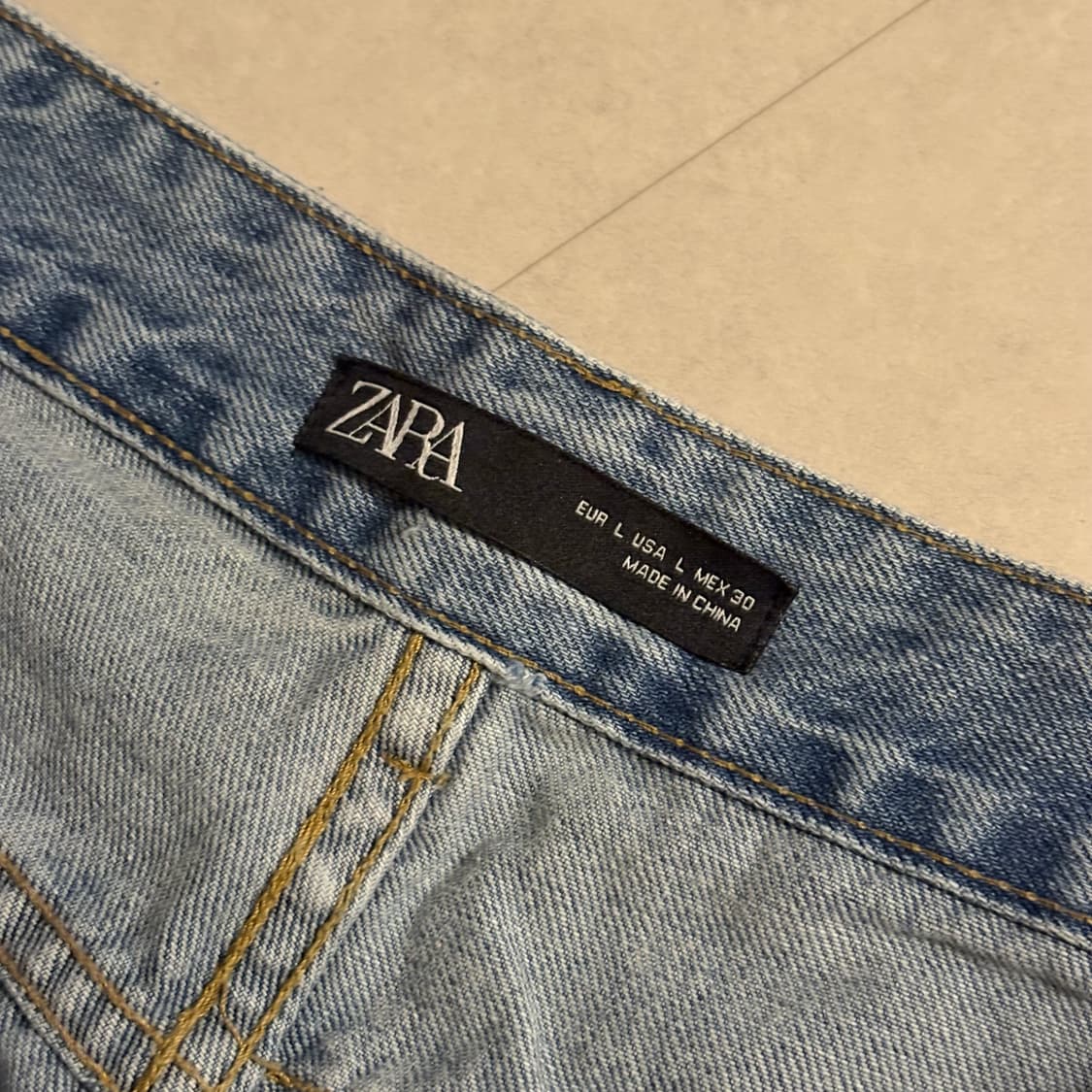 Zara 자라 데님 롤업 팬츠 L 상품이미지3