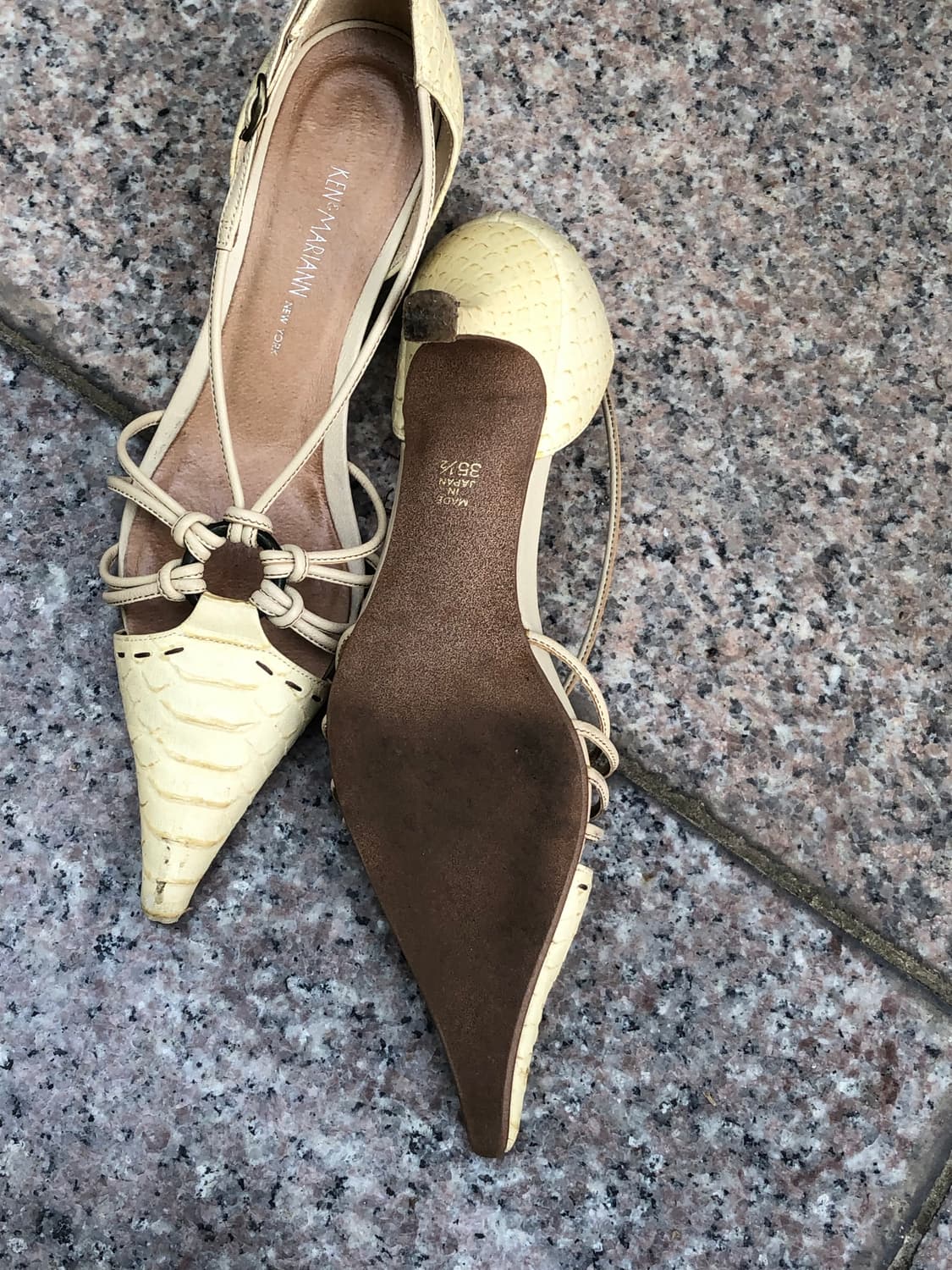 python embossed slingback heels 상품이미지3