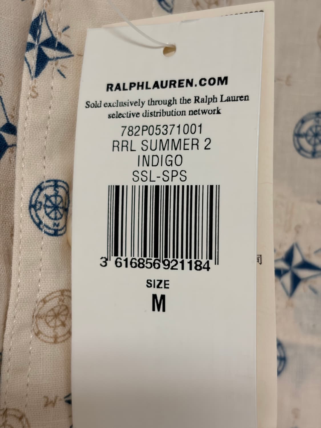 RRL 더블알엘 노티컬 프린트 리넨 코튼 워크셔츠 M 상품이미지5