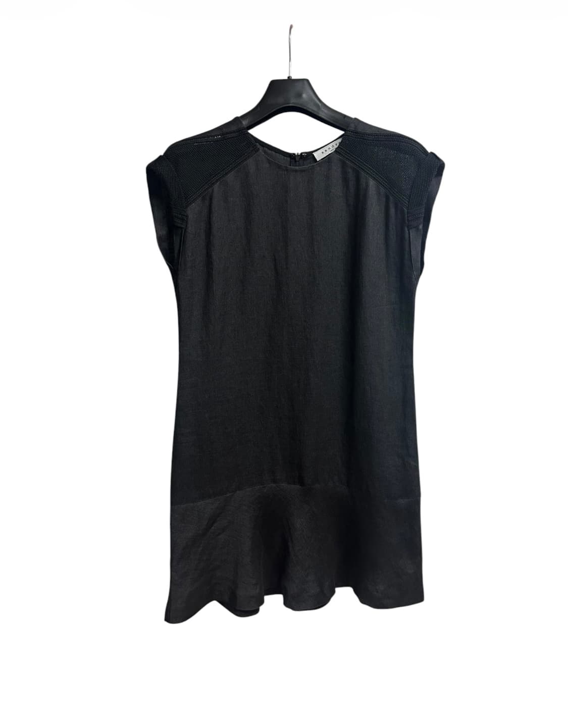 산드로(sandro) 마100% 블랙 슬리브리스 원피스 43size 상품이미지1