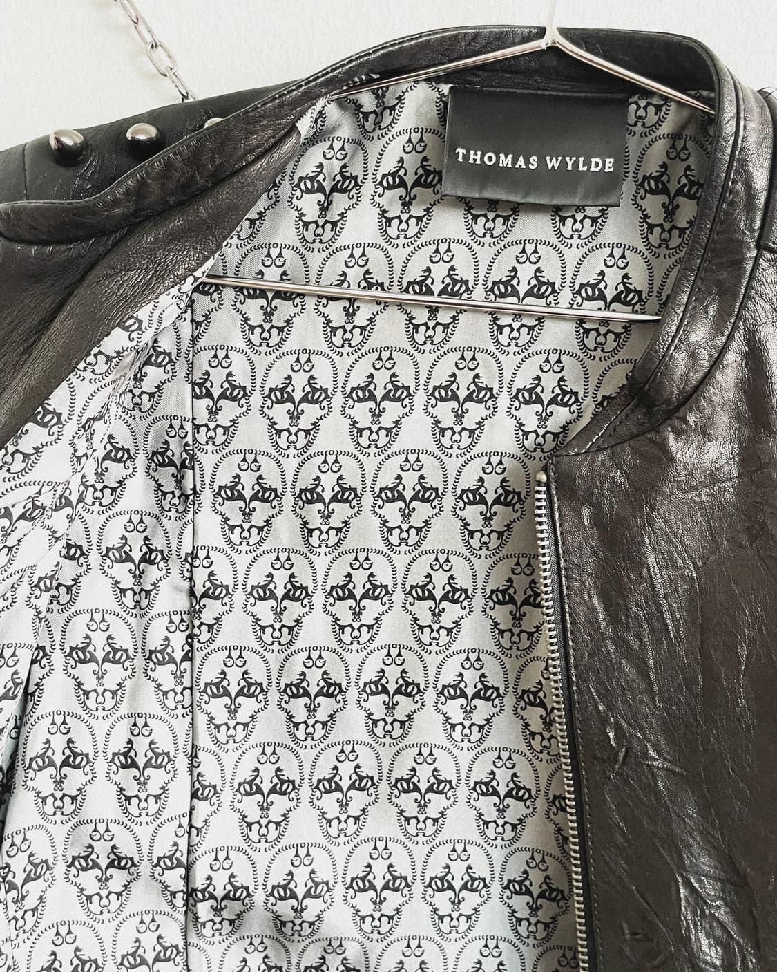 토마스 와일드 vkei / 오피움 바이크체인 지퍼 레더자켓 상품이미지7