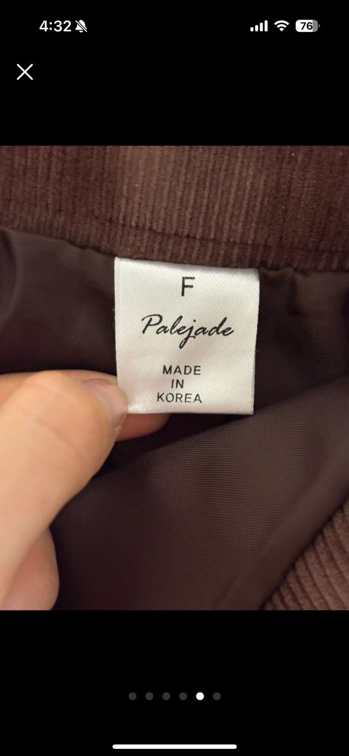 페일제이드 Palejade 코듀로이 포켓 스커트 치마 브라운 가을 겨울 상품이미지5