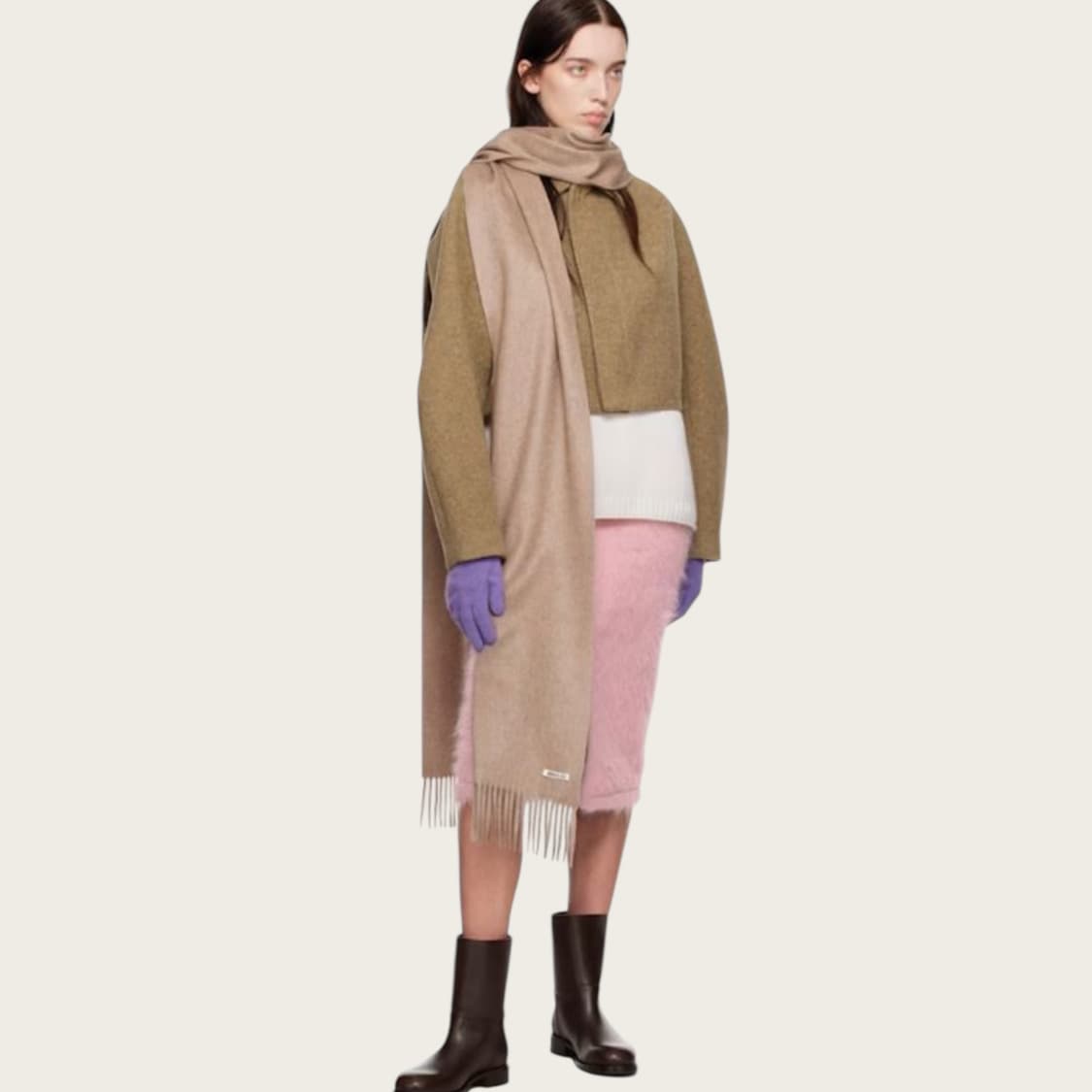 오라리 Unisex 캐시미어 와이드 머플러 상품이미지2