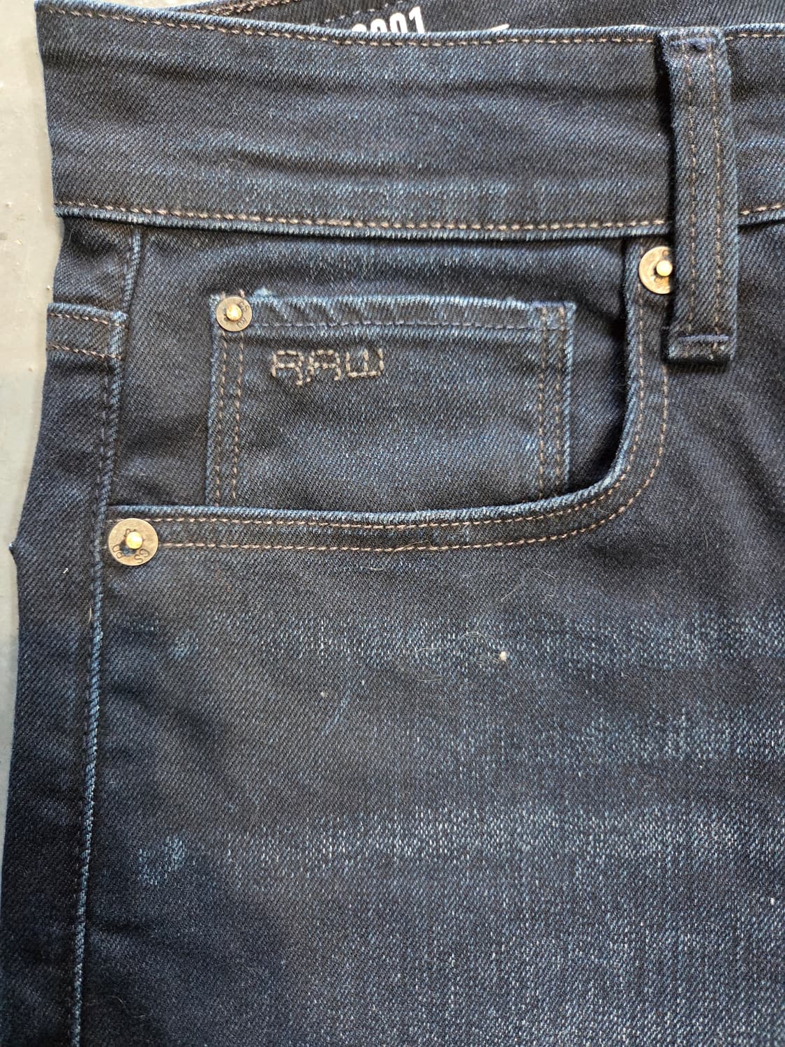 G-Star RAW 청바지 3301 슬림핏 다크 네이비(W29/L30) 상품이미지3