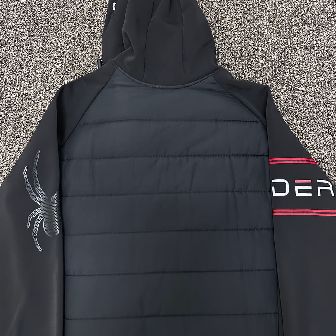 Spyder 스파이더 기모 후드 집업 블랙 105(XL) 상품이미지6