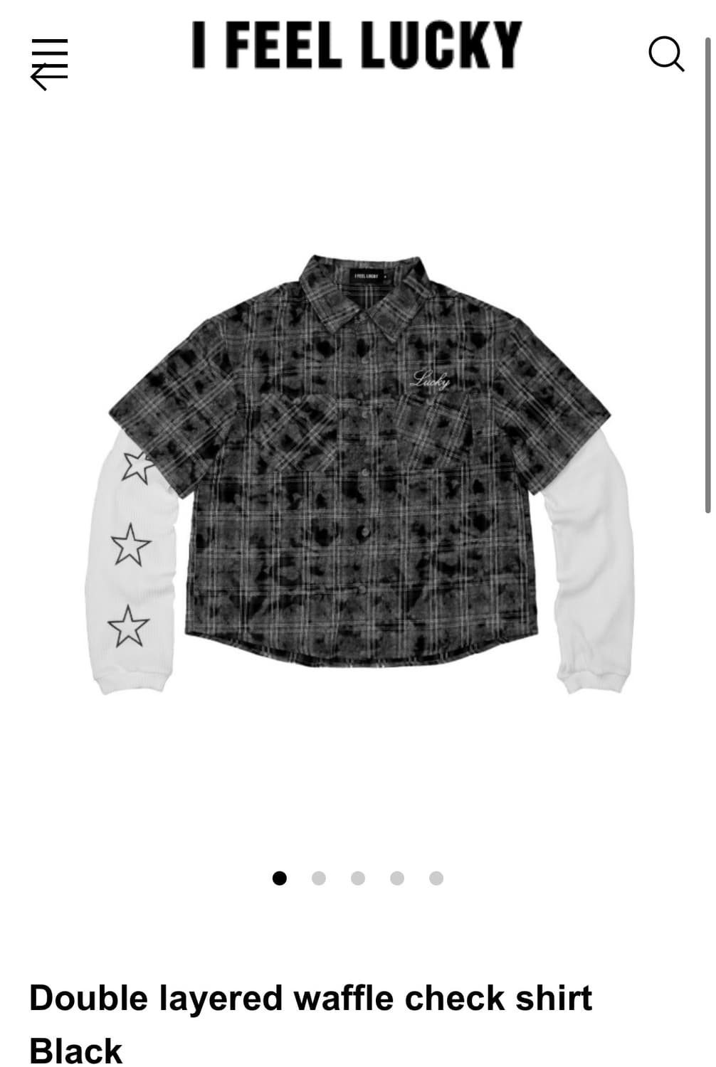 [M] 아이필럭키 레이어드 와플 체크 셔츠 상품이미지1