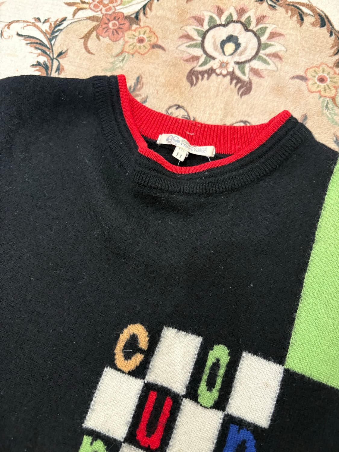 올드 꾸레쥬 멀티컬러 로고 니트 상품이미지3