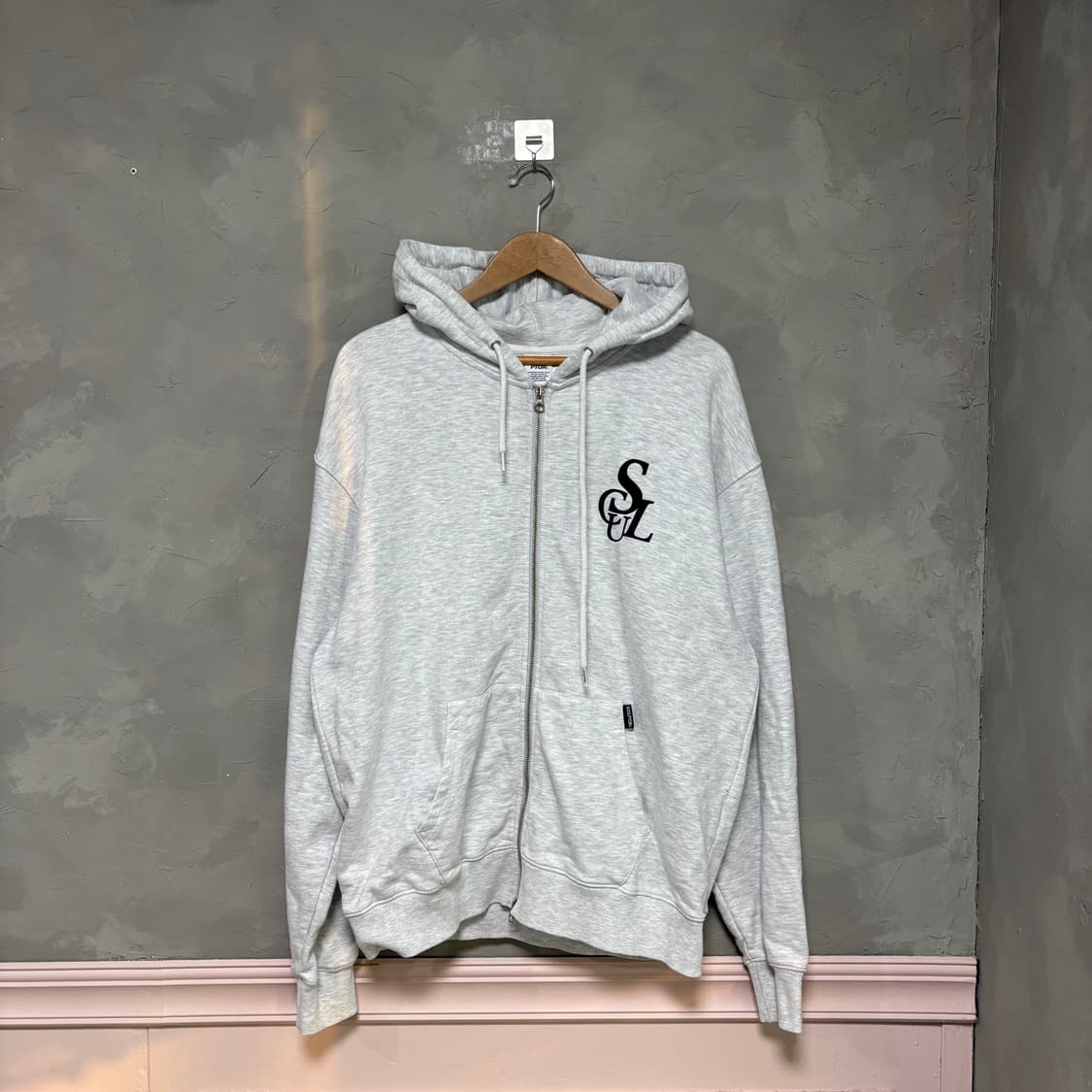 스컬프터 후드집업 멜란지그레이 상품이미지1