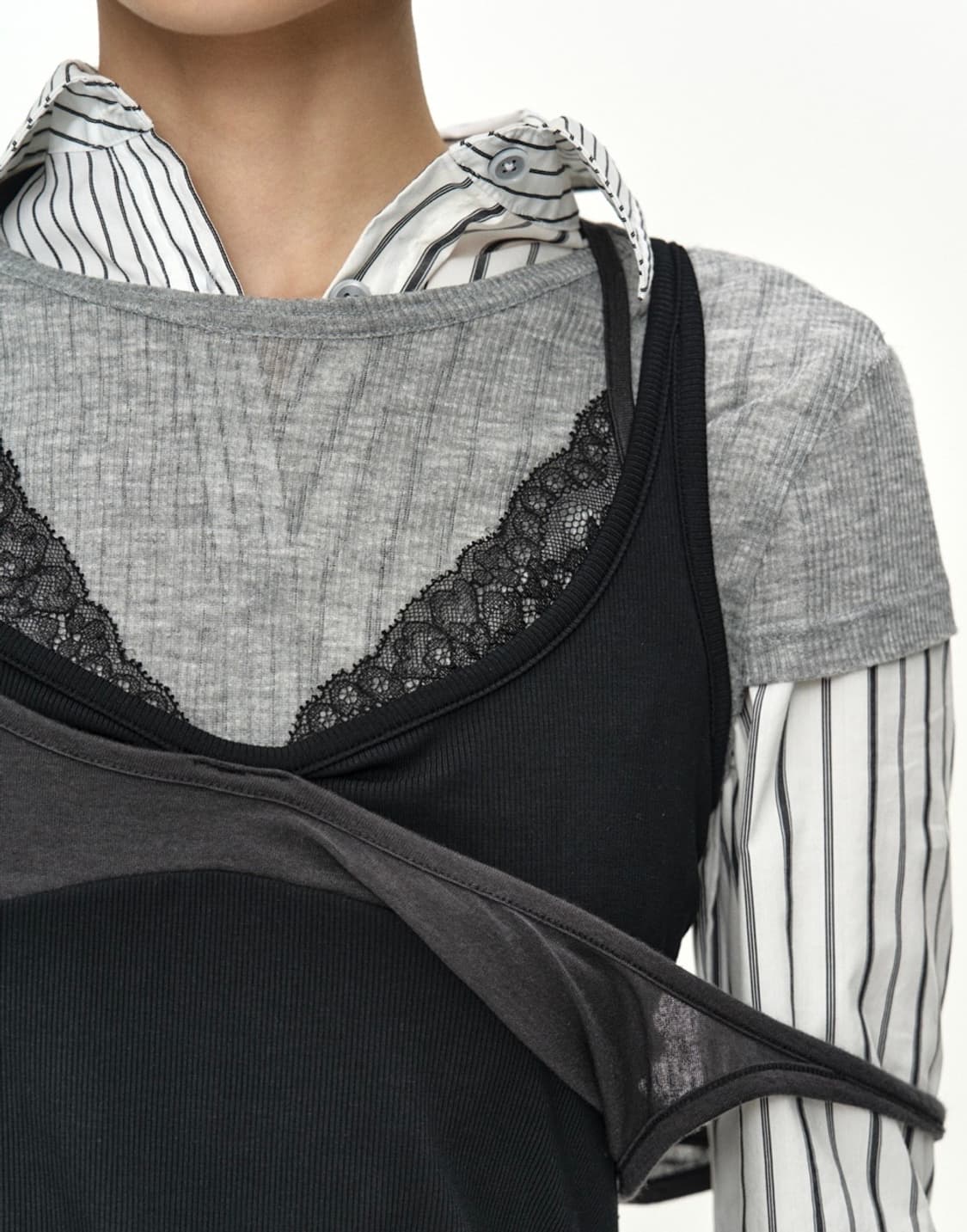 앤더슨벨 UPSIDE-DOWN LAYERED T-SHIRT atb1556 상품이미지3