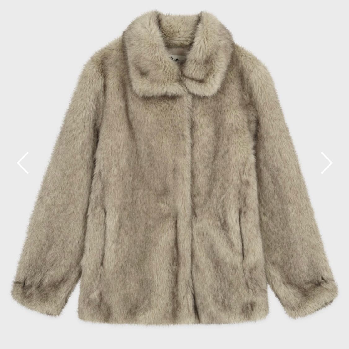 시눈 퍼자켓(heavy mix fur jacket-ash brown) 상품이미지1