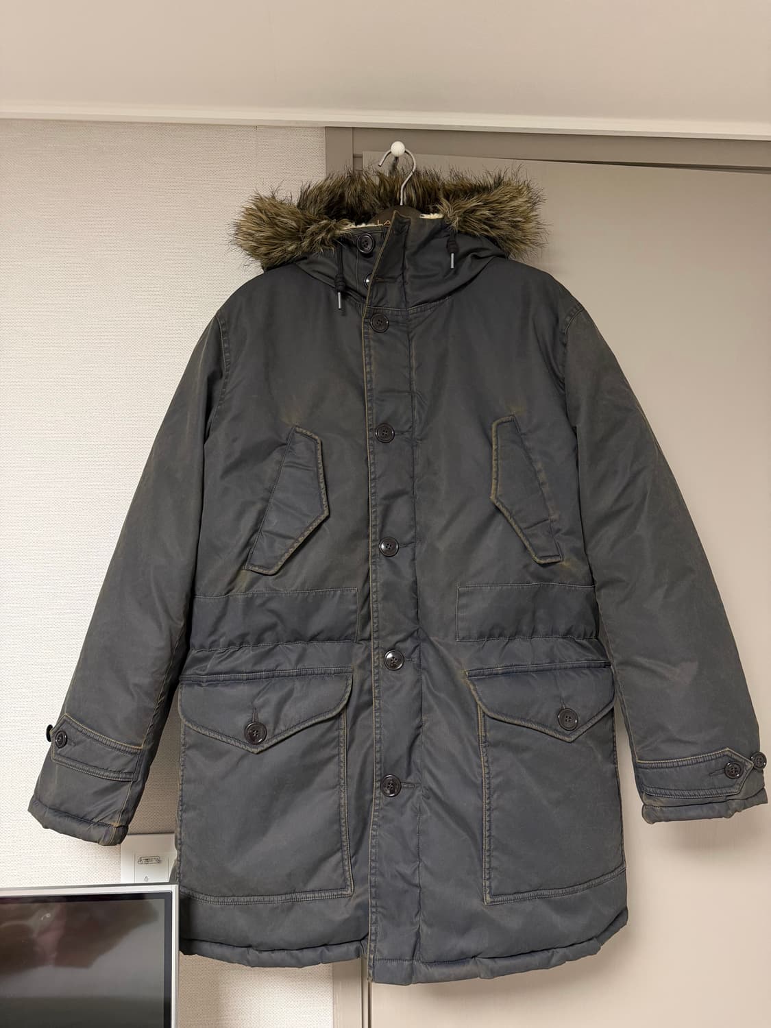 RRL 포 퍼 트림 파카 네이비 M 상품이미지4