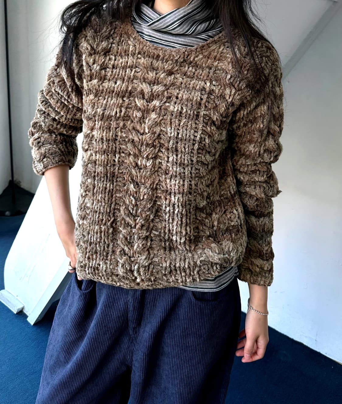 Low gauge loose woven knit P/O 상품이미지9