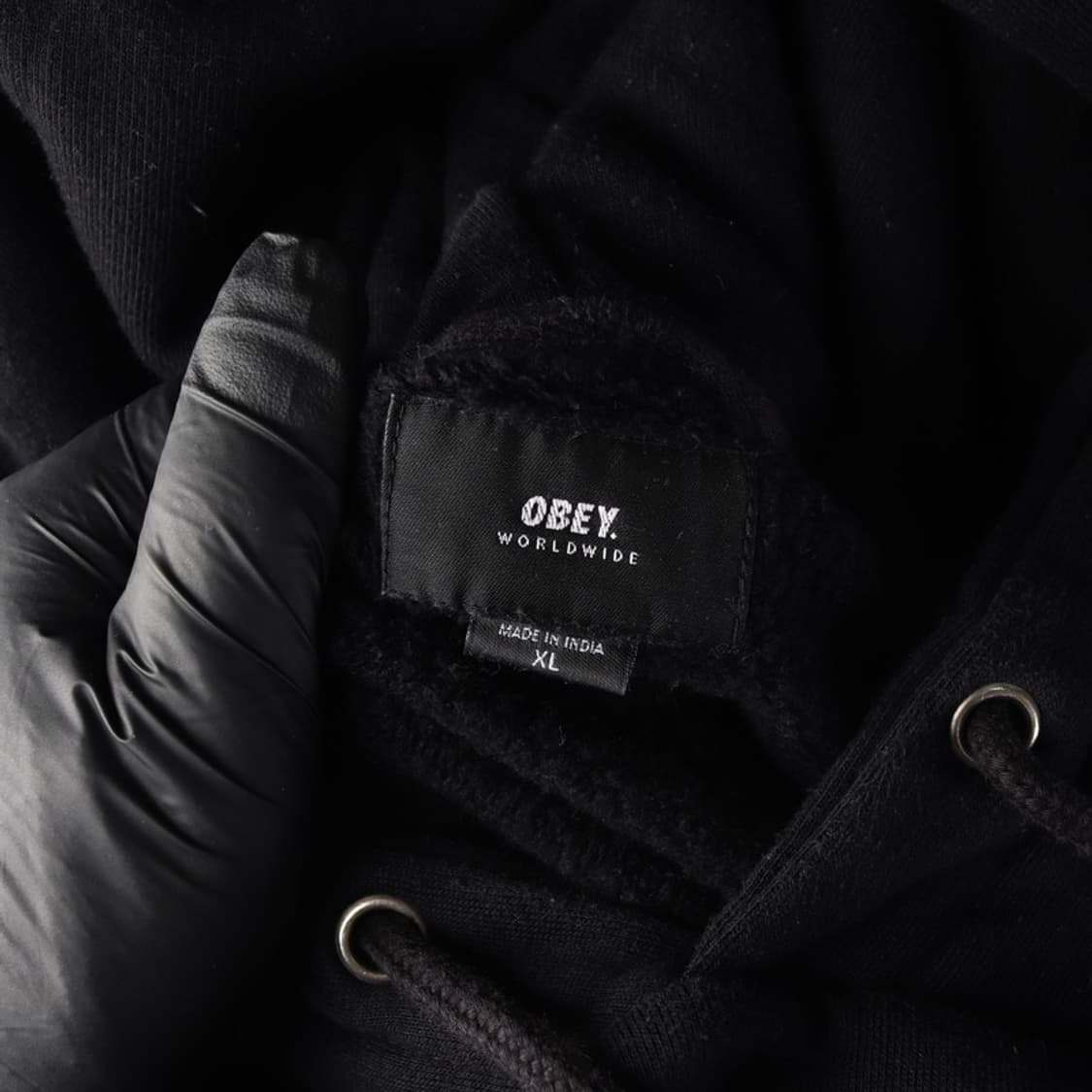 OBEY 스몰 박스로고 블랙 후드티 XL 상품이미지5