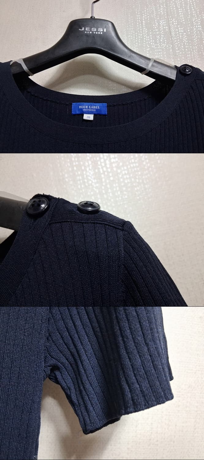 BLUE LABEL CRESTBRIDGE 원피스 네이비반팔니트배색체크   상품이미지5