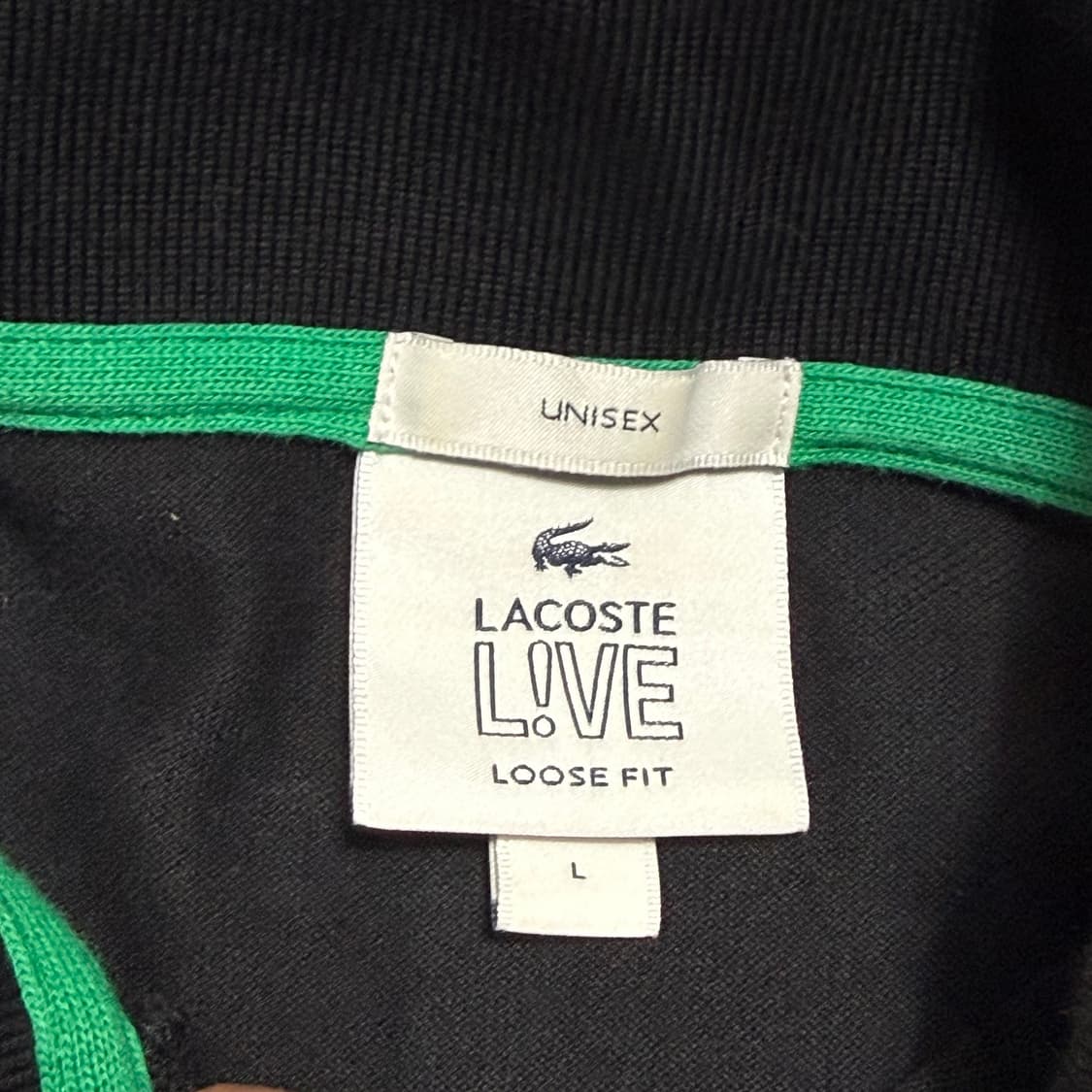 ‼️ Lacoste L 레터링 블랙 카라반팔티 ‼️ 상품이미지3