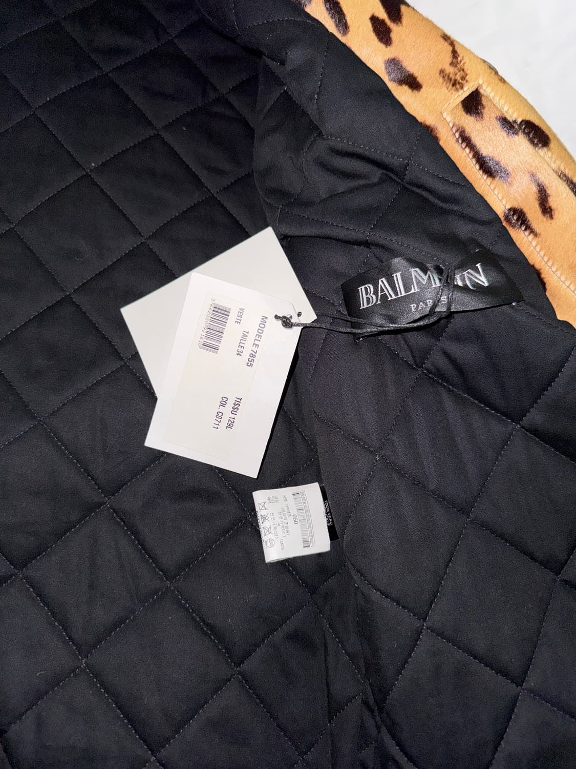 발망 포니 헤어 레오파드 레더 자켓 상품이미지4