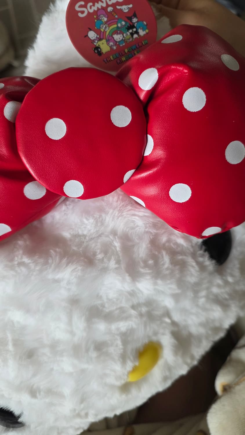 새상품) 헬로키티 빅페이스 퍼 백 정품 상품이미지4