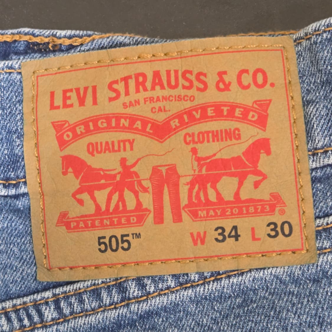 [W34 L30] Levi’s 505 레귤러 스트레이트 데님 상품이미지4