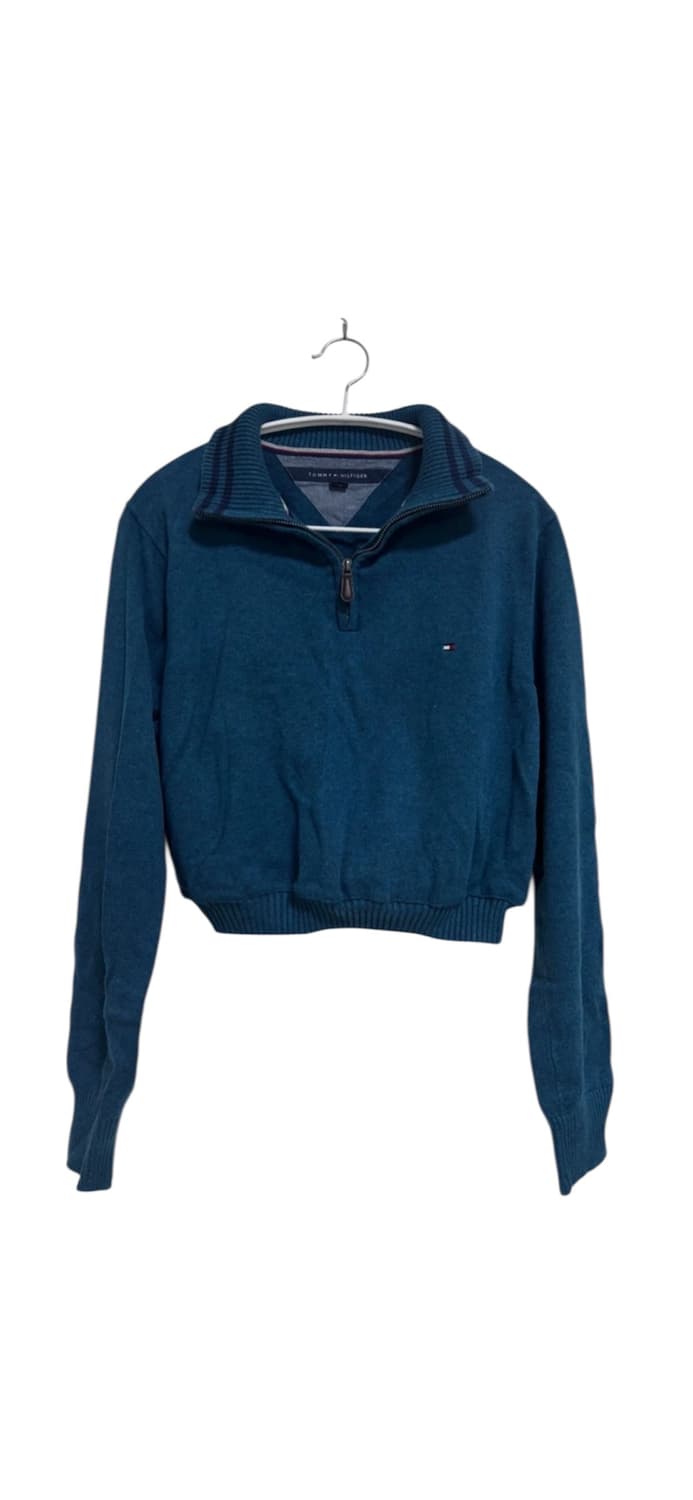 타미힐피거 크롭 반집업 니트 상품이미지1