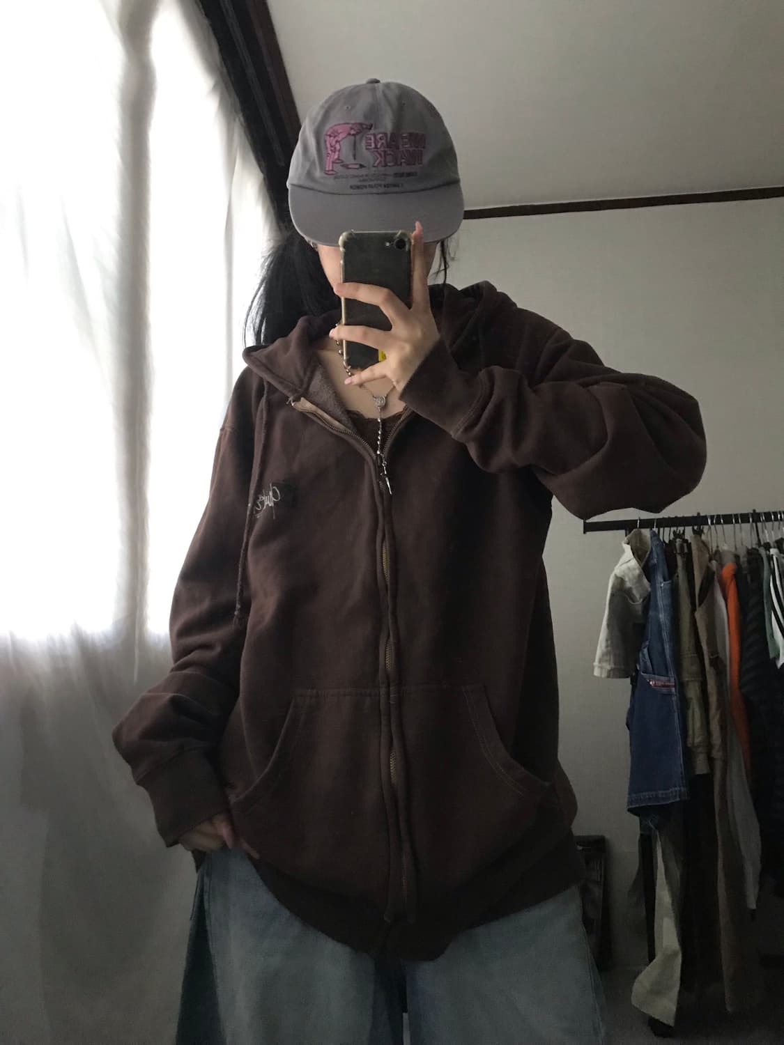 퀵실버 브라운 00s 후드집업 상품이미지3