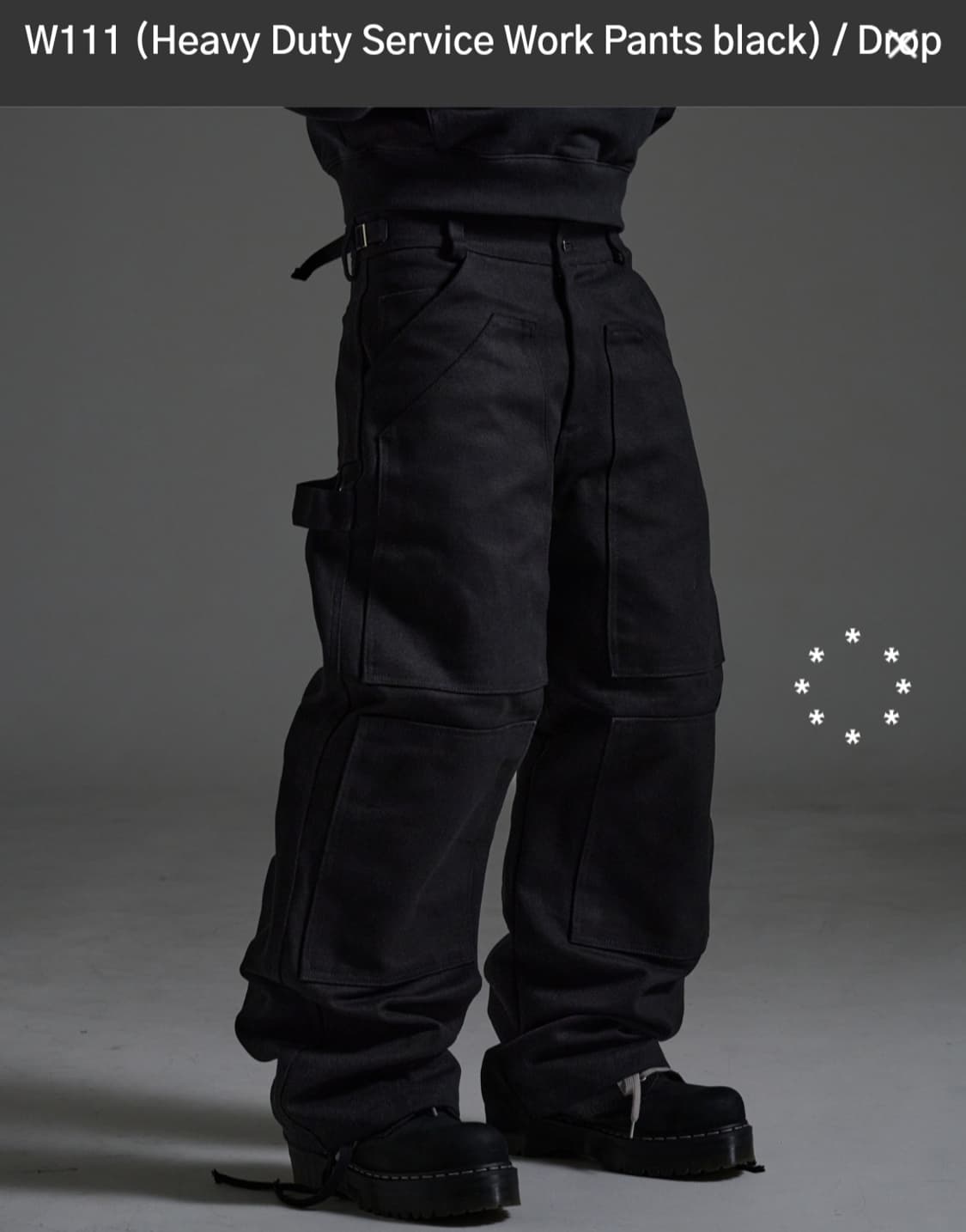W111 Heavy Duty Service Work Pants black 상품이미지1