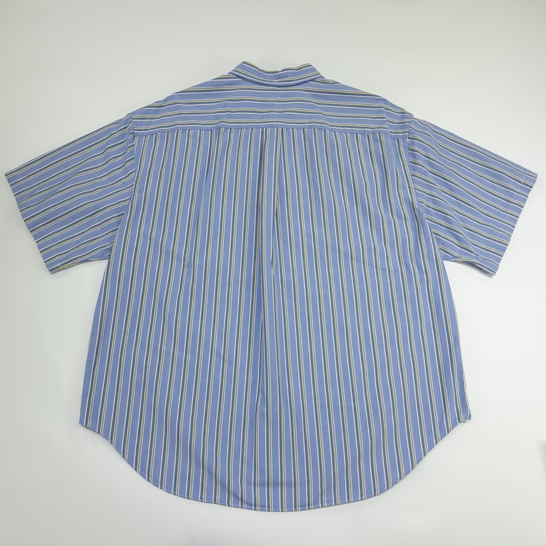 Co528 3XL Big 폴로 랄프로렌 블루 볼드 스트라이프 반팔 셔츠 상품이미지6