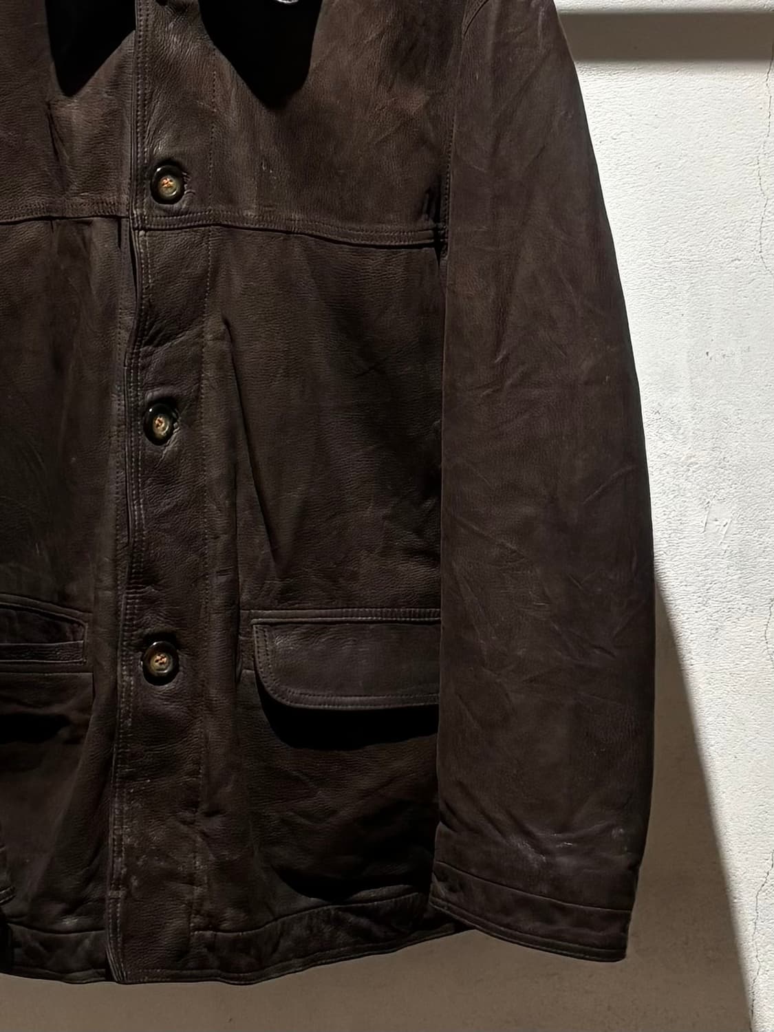80–90’s Real Leather Car Coat 상품이미지3