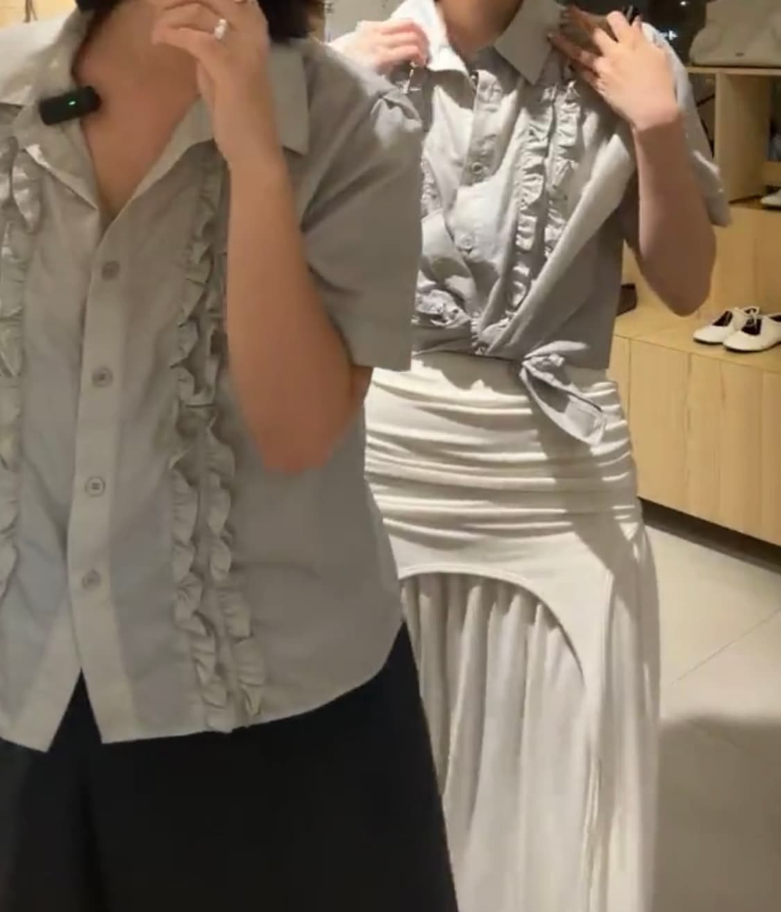 아우로 셔츠 -FRONT FRILL SHIRTS 상품이미지1