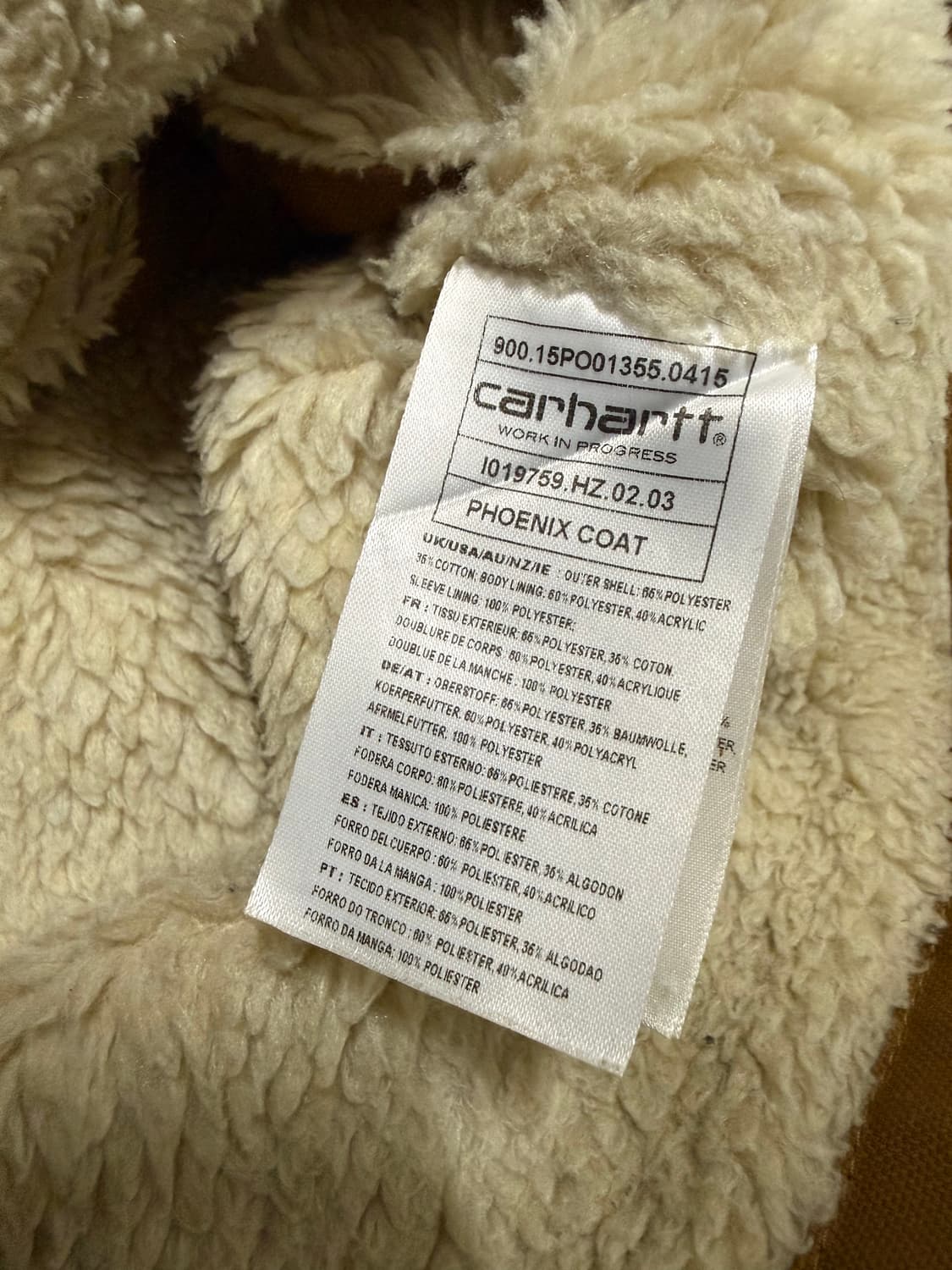남성 M / 칼하트 피닉스 코트 양털 자켓  상품이미지6