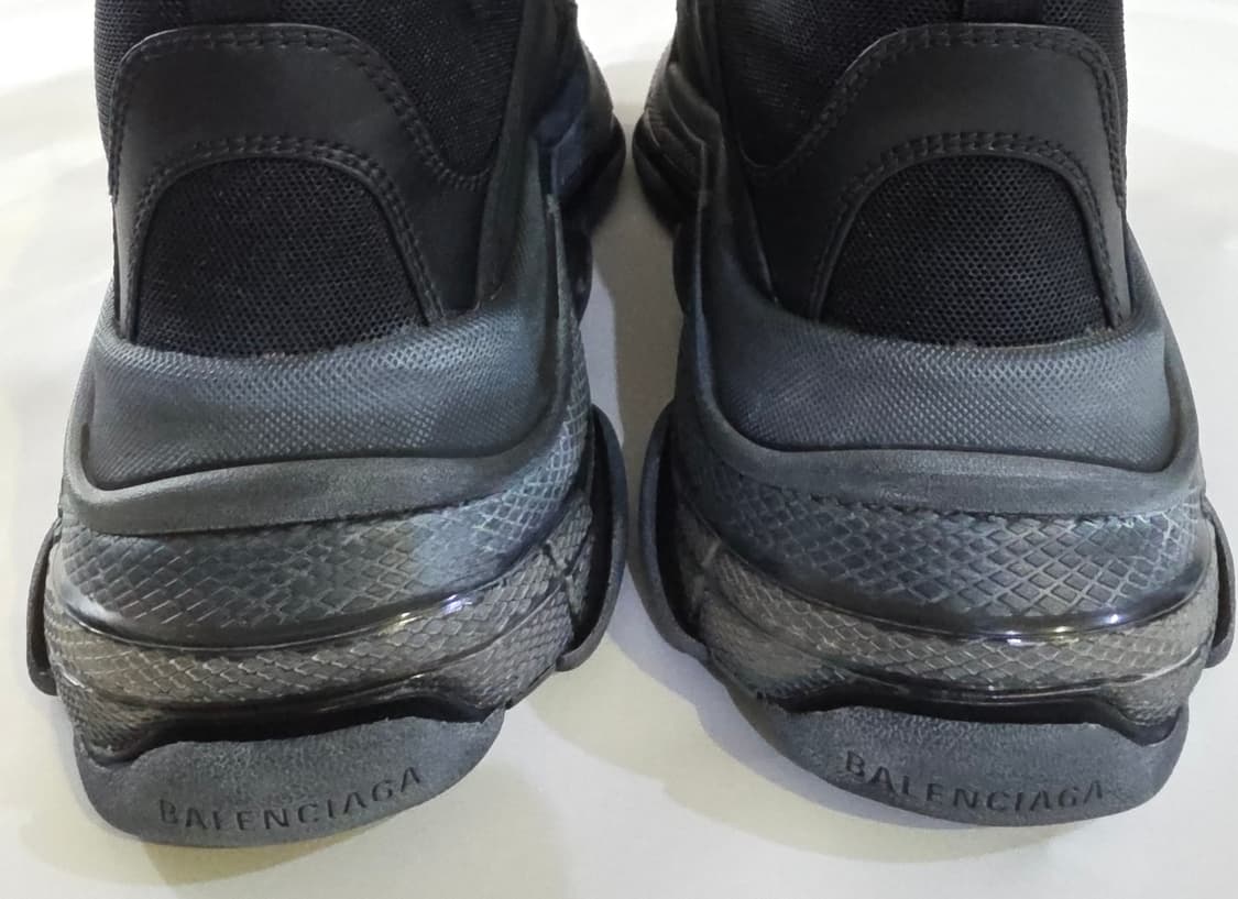 발렌시아가 트리플S 클리어솔 블랙 44 새 제품 상품이미지5