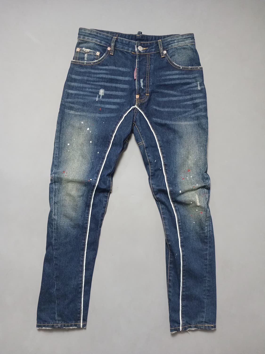 [30] 디스퀘어드2 네온밴딩 파이핑 바이커진 청바지 상품이미지1