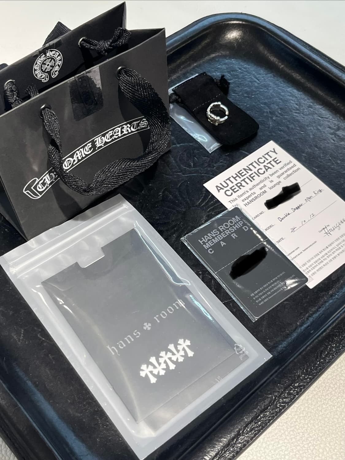 크롬하츠 실버 더블대거 오픈링 반지 상품이미지1