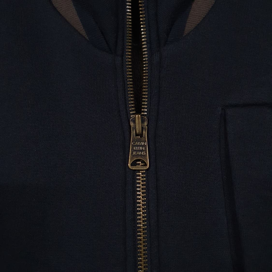 L (100) CK 캘빈클라인 쉐르파 기모 견장 투포켓 블루종 집업 자켓 상품이미지5