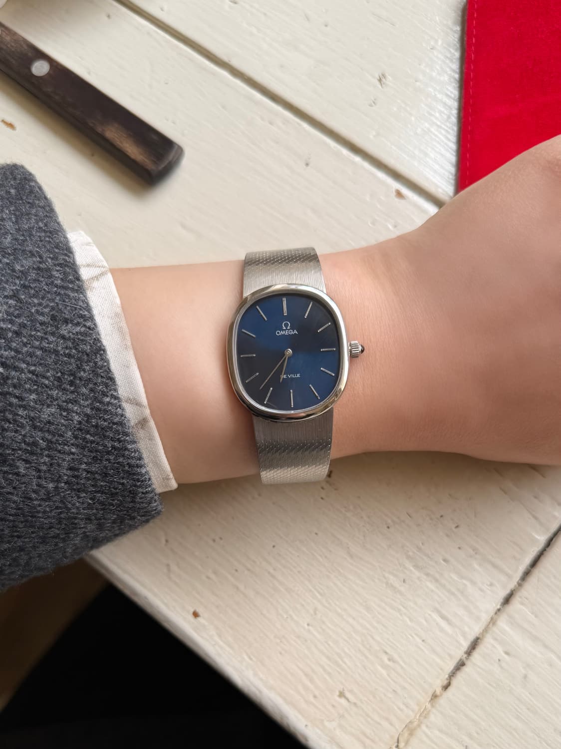 정품 빈티지 오메가 드빌 엘립스 스틸 시계 상품이미지1