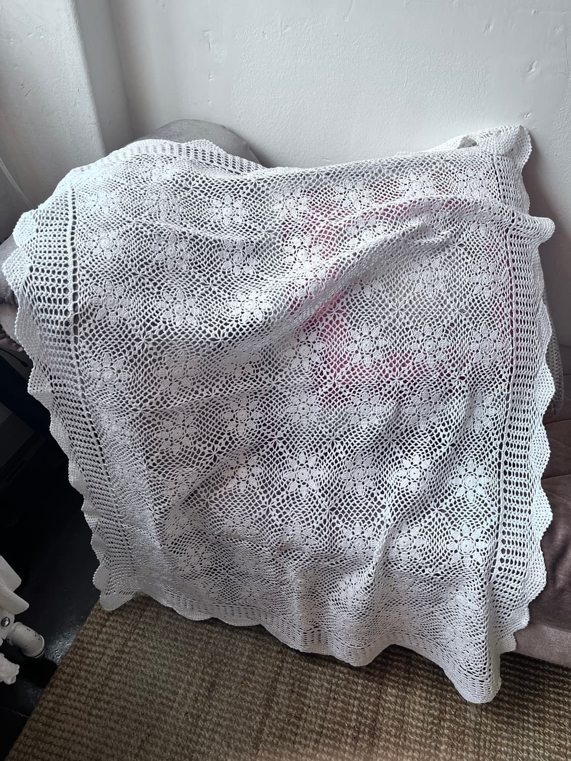 유럽수입 핸드메이드 손뜨개 크로쉐테이블보 상품이미지2