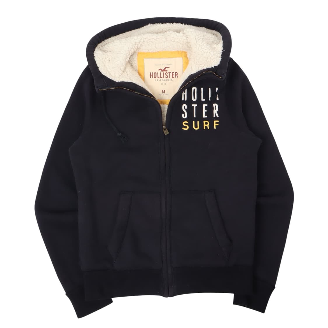 홀리스터 서프 엠브로이드 쉐르파 후드집업 상품이미지1