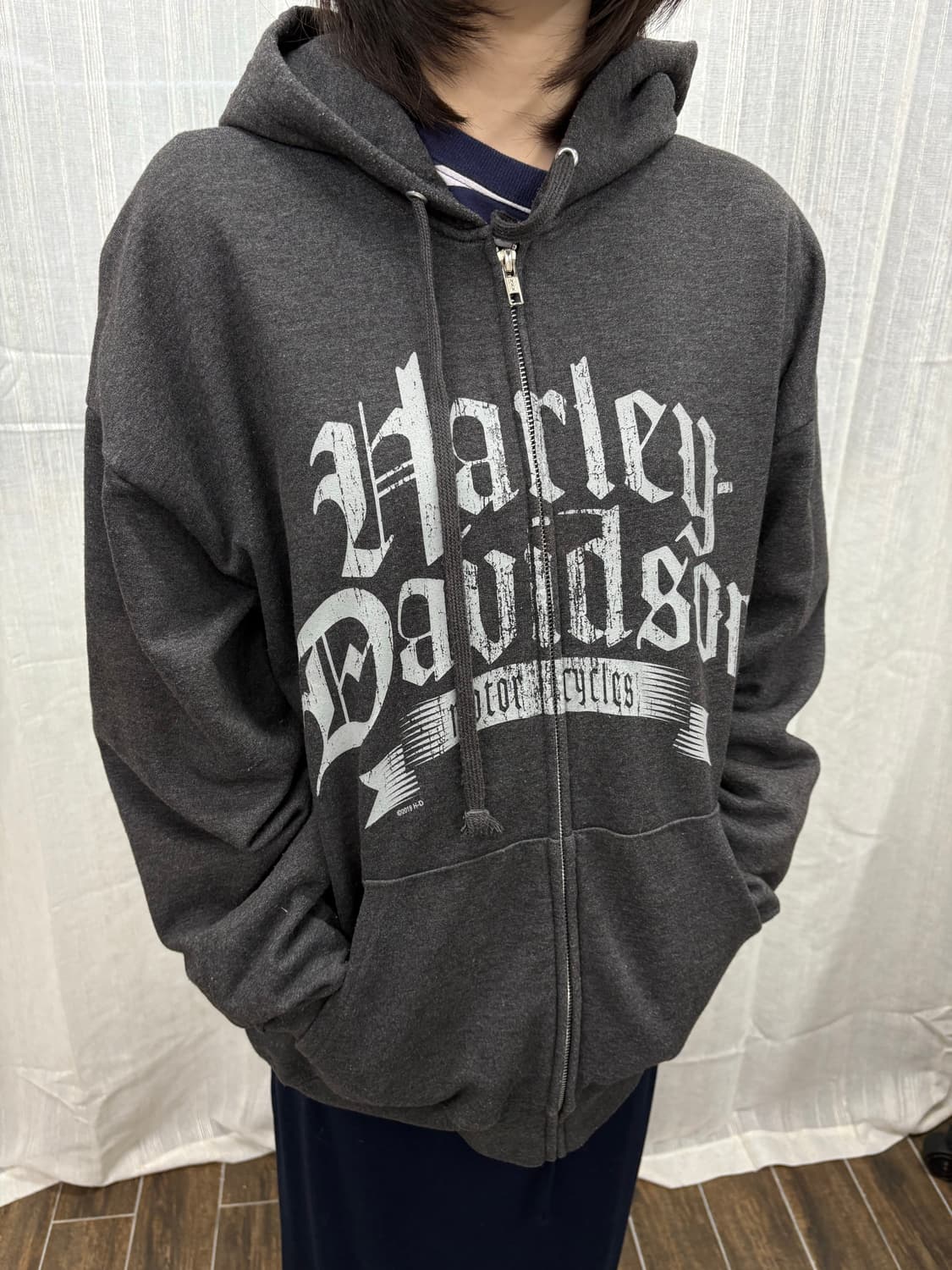 할리데이비슨 코리아 바앤실드 드래곤 후드집업 상품이미지1