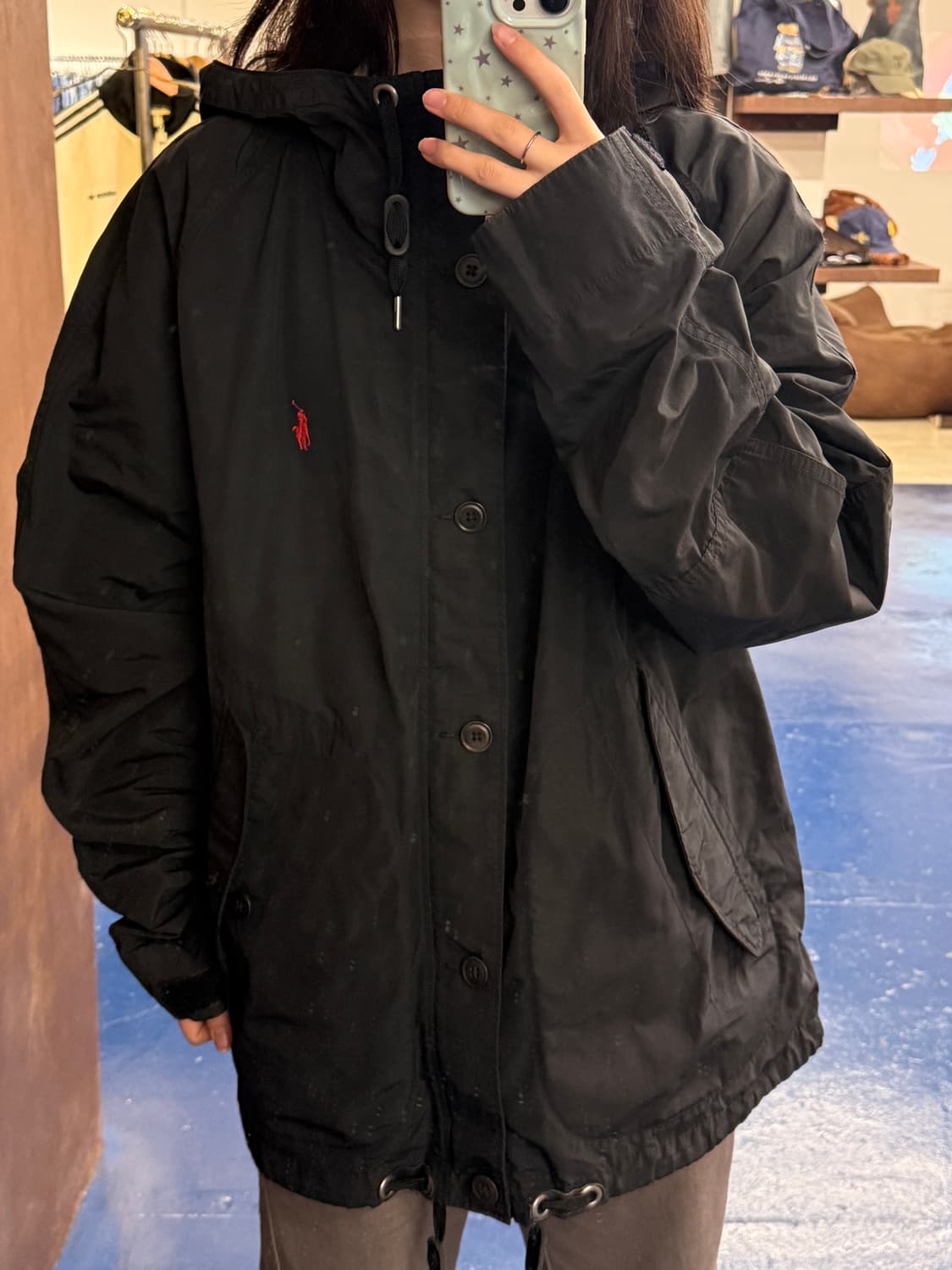 PRL 폴로 랄프로렌 블랙 후드 자켓 상품이미지1