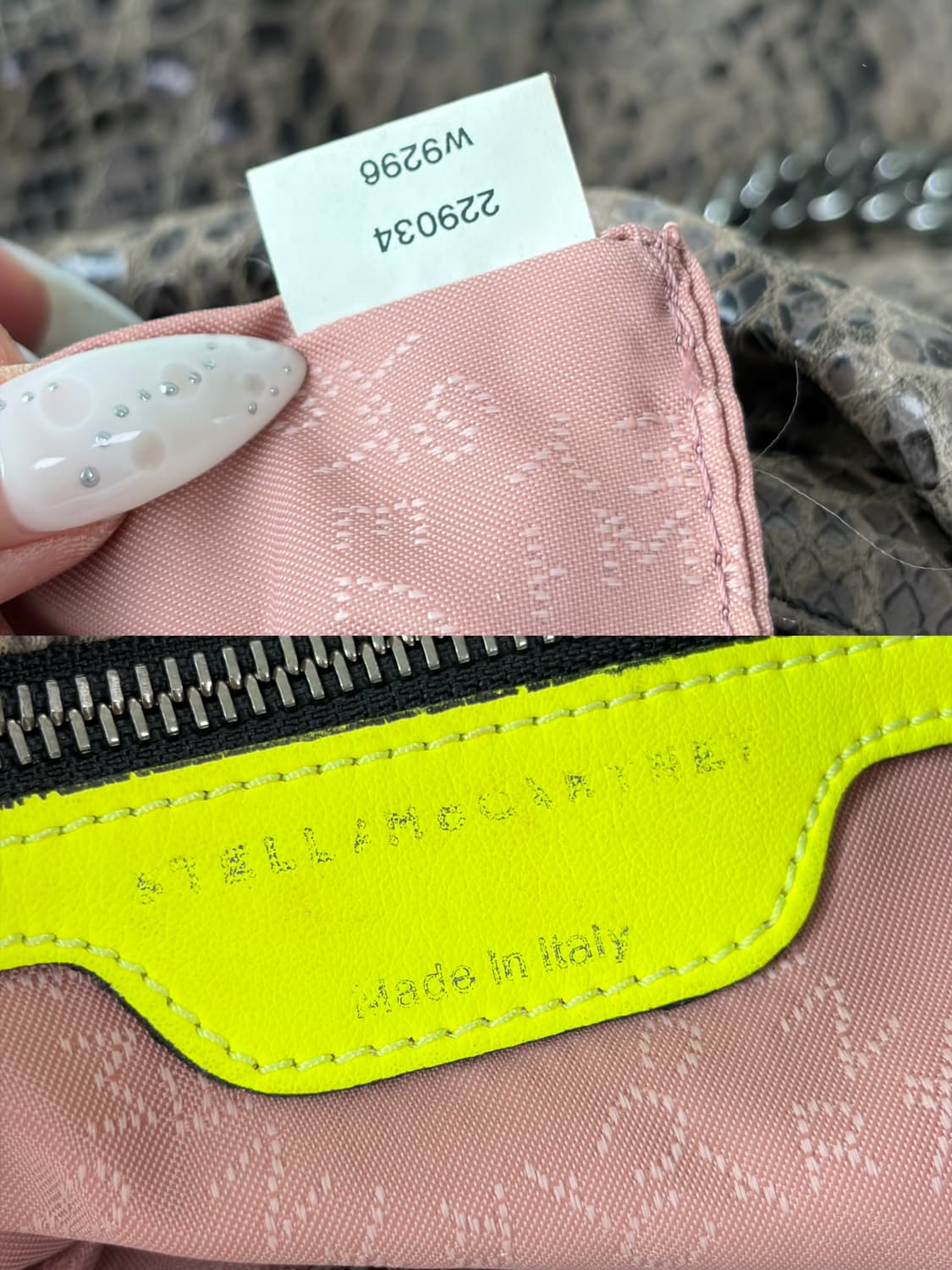 스텔라 매카트니 팔라벨라 스네이크스킨 토트백 상품이미지9