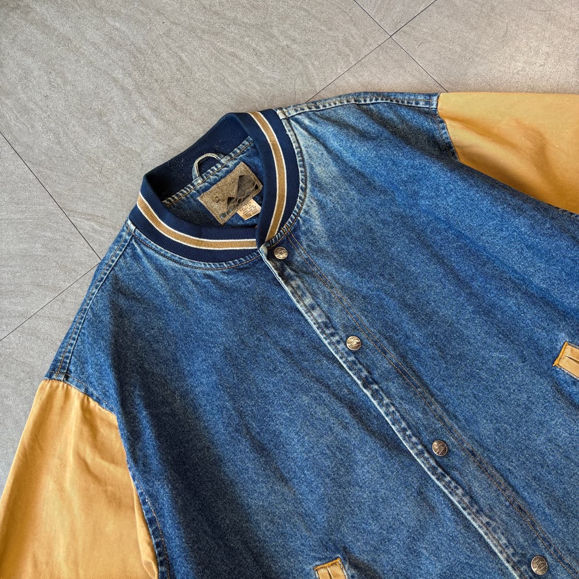 빈티지 데님 베이스볼 자켓  상품이미지2