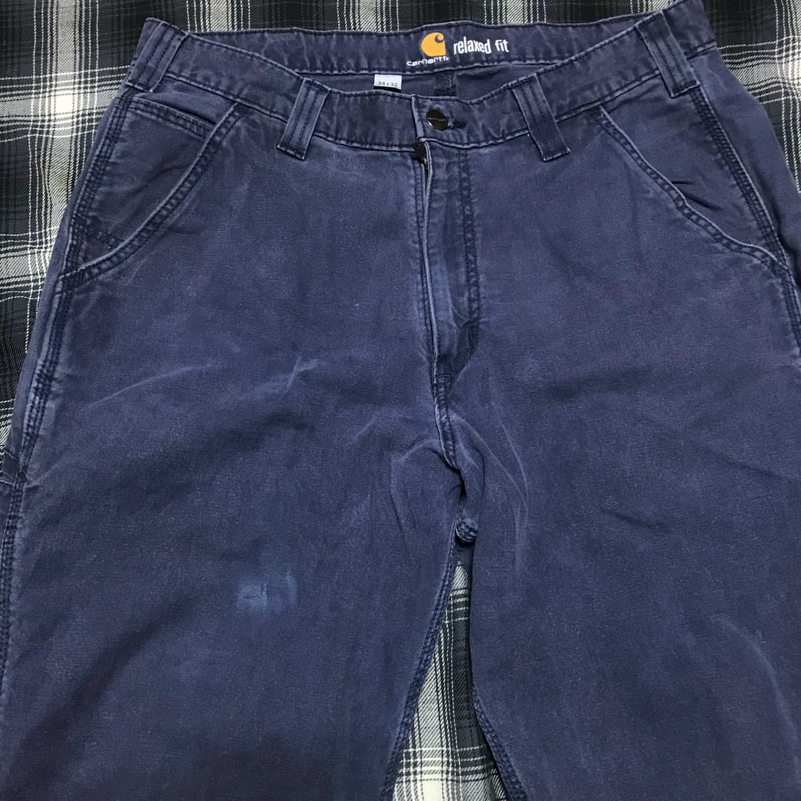 90s 칼하트 프렌치 워크 와이드 릴렉스드 캔버스 워크팬츠 상품이미지4