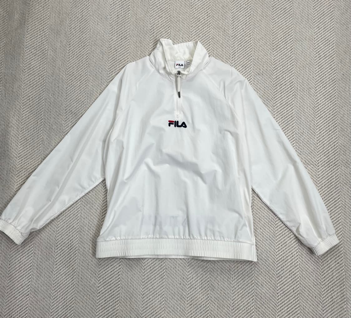 휠라 화이트 반집업 아노락 L 상품이미지1