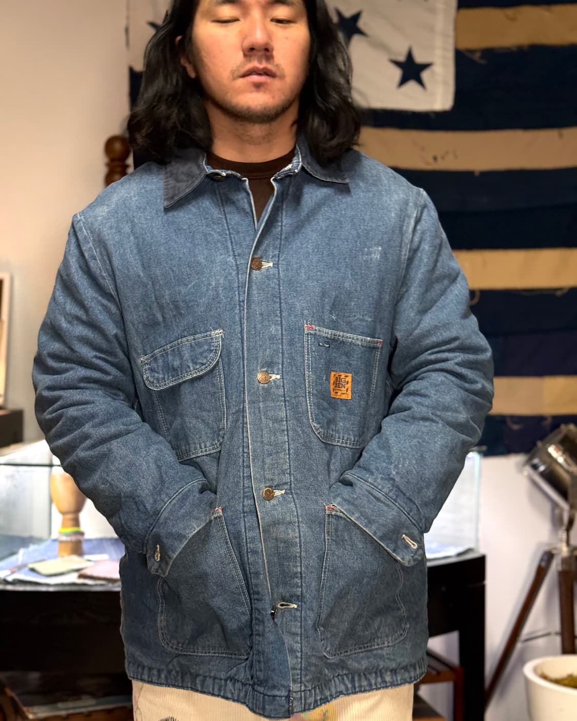 70-80‘s 빅밴 by 랭글러 블랑캣 라인드 데님 초어 자켓 44 상품이미지8