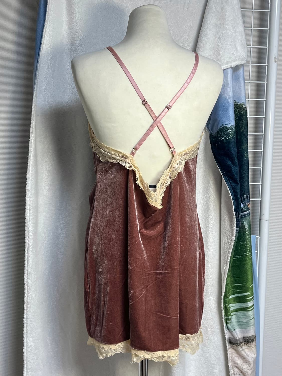 로맨틱갸루 벨벳 슬립 원피스 상품이미지4