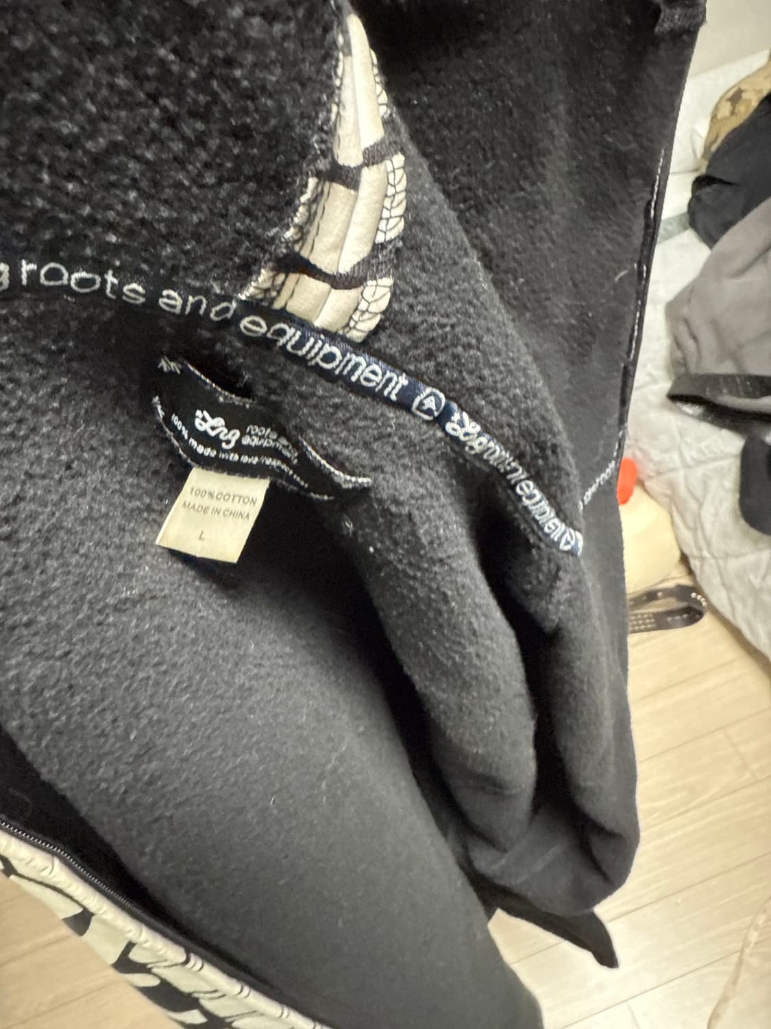 칸예 LRG 야광 스켈레톤 안감후리스 김프 후드집업 블랙 상품이미지10