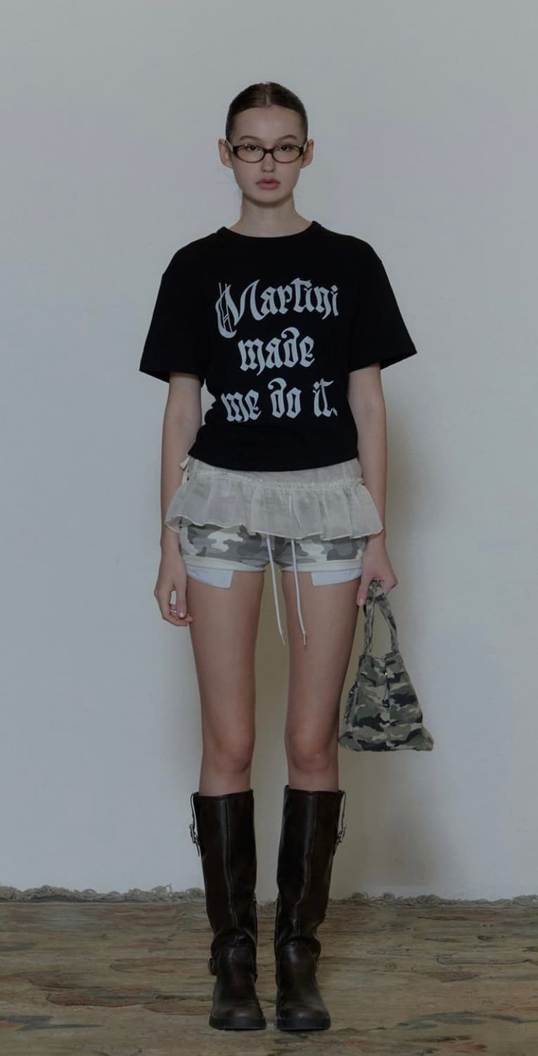 스컬프터 Martini Made Me Do It Tee Black 상품이미지3